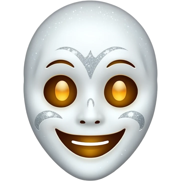 mask Ghost face glitter  emoji