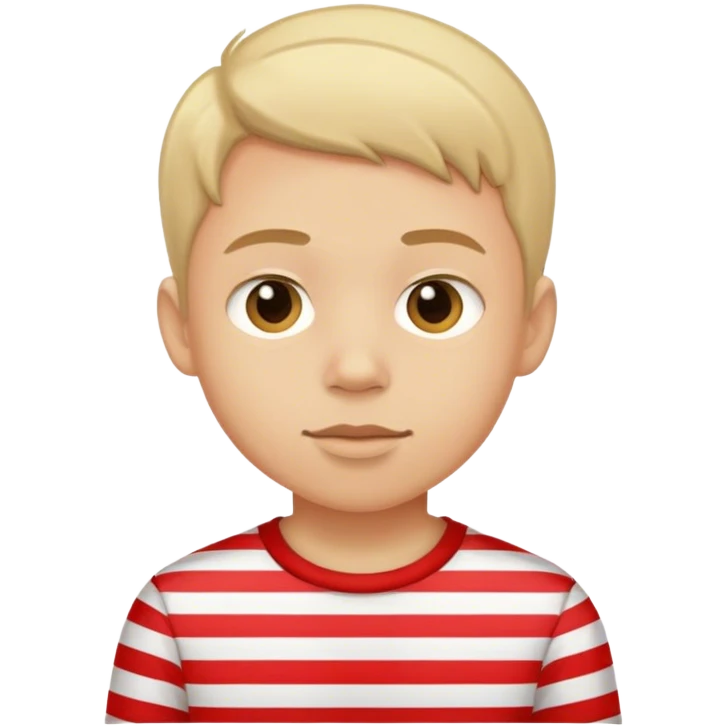 striped shirt boy portrait emoji