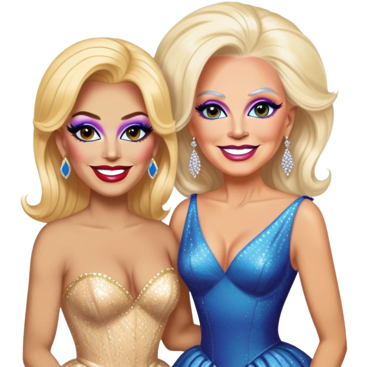 Donald trump and Joe Biden as drag queens  emoji