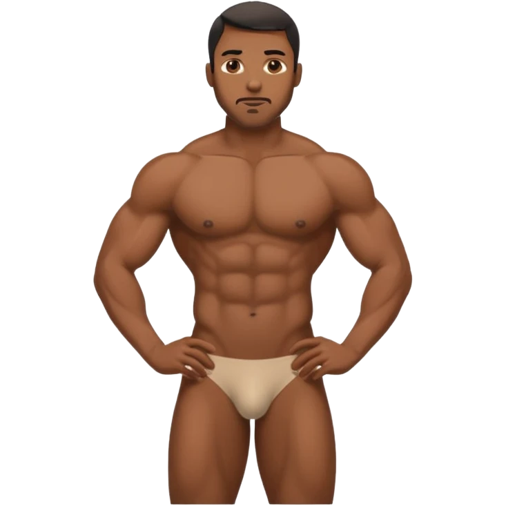 a black guy standing with his dick out emoji