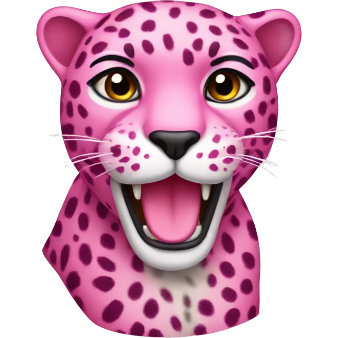 Pink leopard  emoji