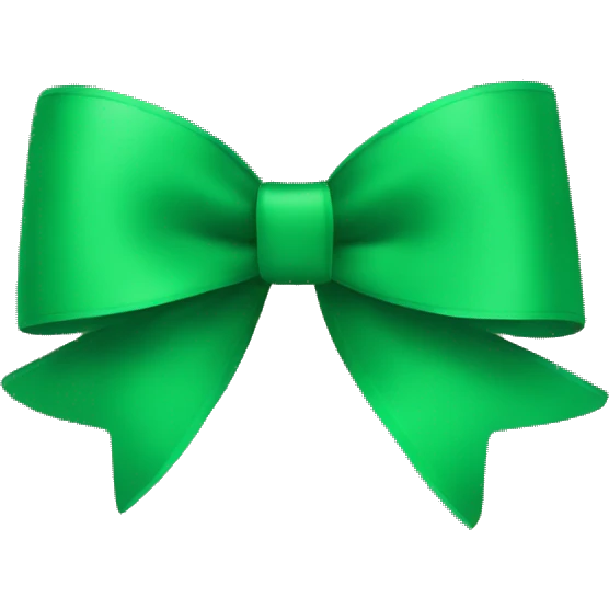 Green bow emoji