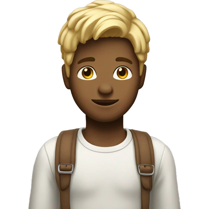 Un garçon de peau blanc avec les cheveux blond qui est amoureux  emoji