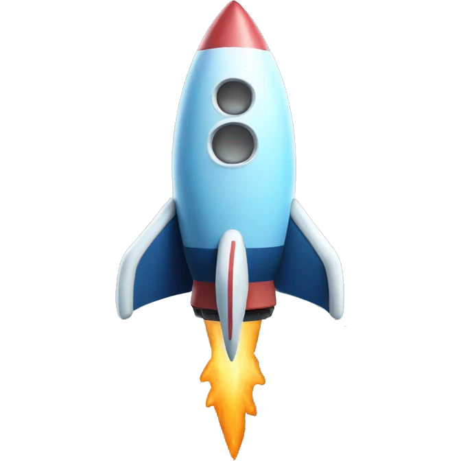 frozen rocket ship  emoji