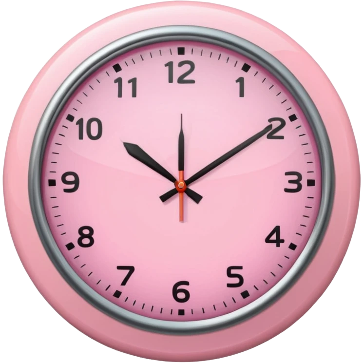 make pink clock with very girly pink tones. emoji