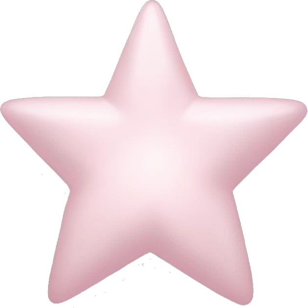 Pale pink star emoji