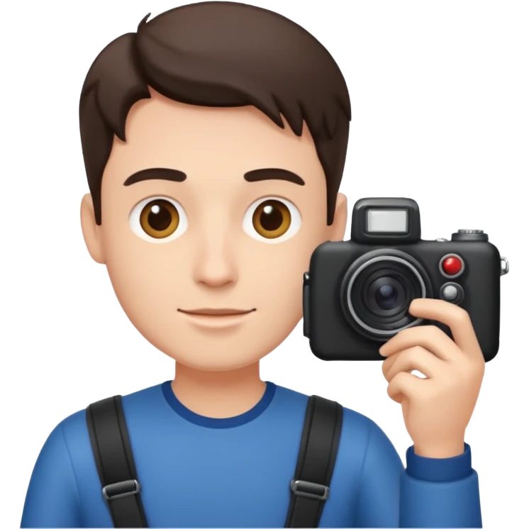 мужчина с фотоаппаратом в руках emoji