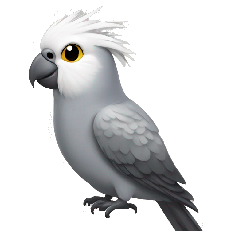 Grey cockatiel emoji