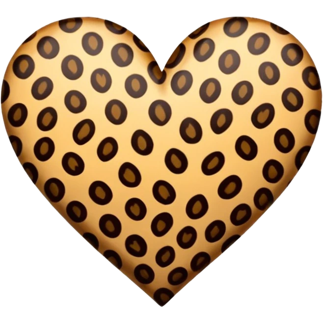 leopard print heart emoji