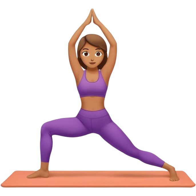Mujer joven practicando pilates  emoji