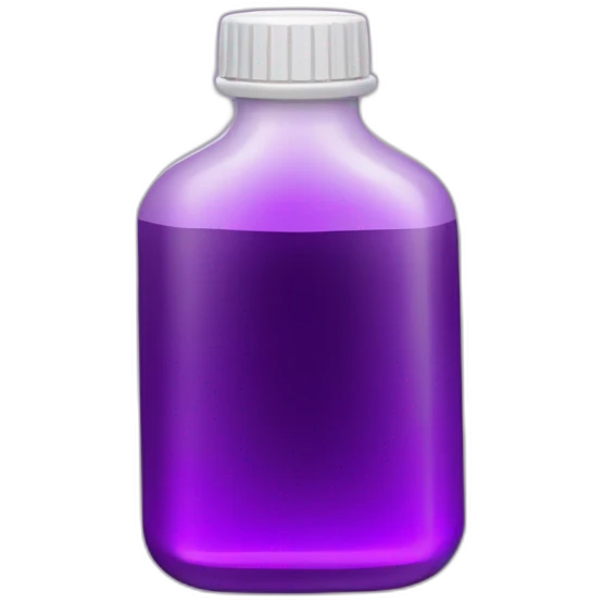 Purple cough syrup with the name "promethazine" emoji