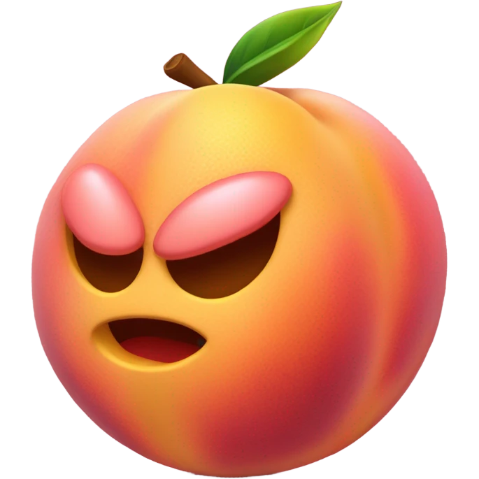  A belt hitting a peach emoji