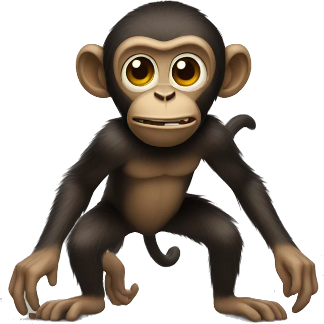 Scary monkey crawling  emoji