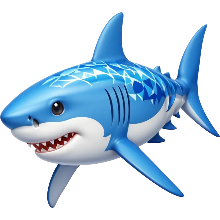 Shark whit blue snickers  emoji