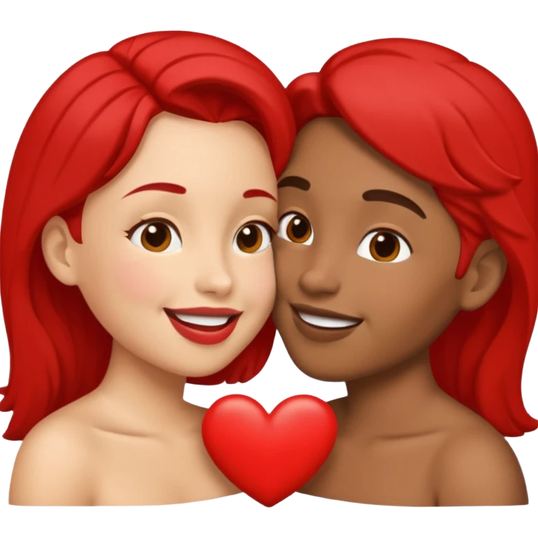 un cartello rosso con due persone che si baciano emoji