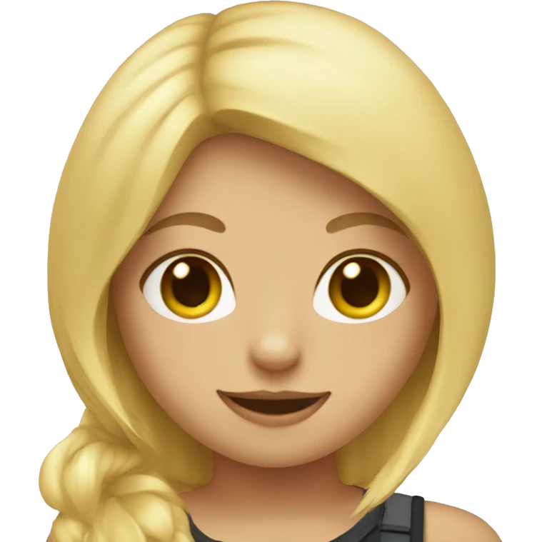 Cat with blonde girl emoji