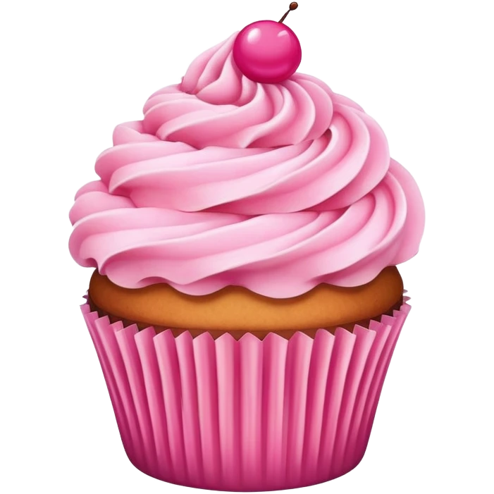 cupcake with pink icing emoji