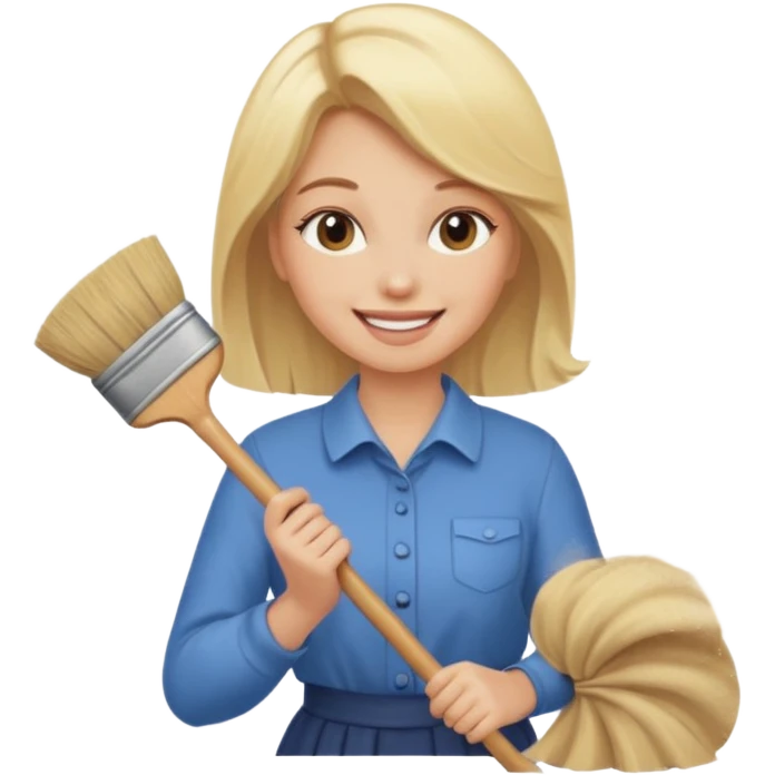 lady sweeping dust emoji