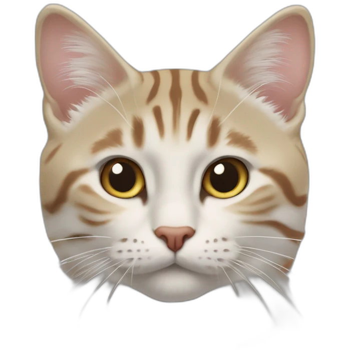 белый милый котик с голубыми глазками смотрит жалким взглядом emoji