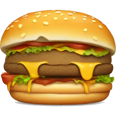 Crying burger emoji