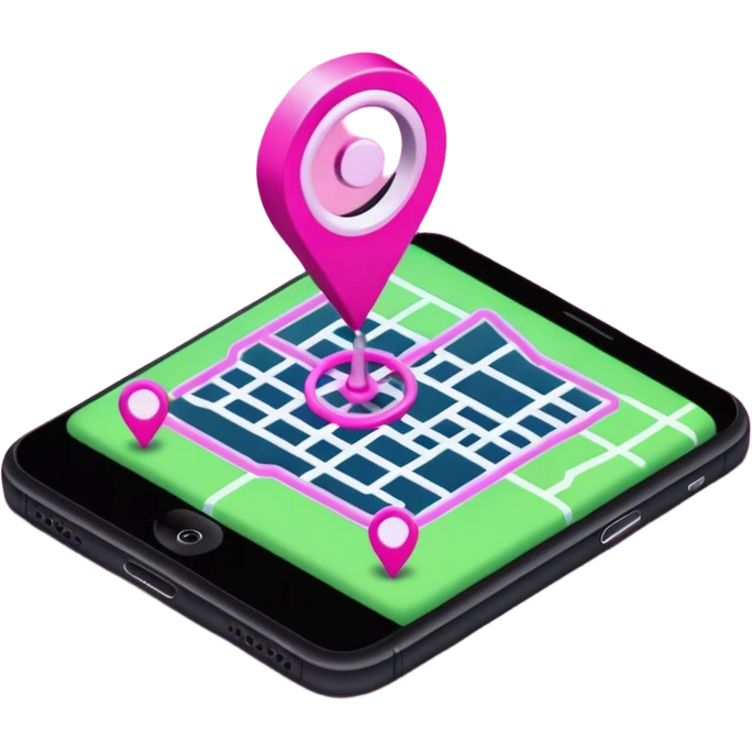 pink gps map lines emoji