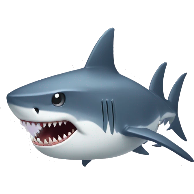 Shark sharp teeth only emoji