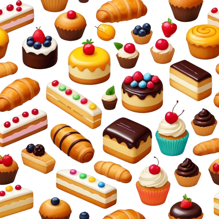 assorted pastries and cakes emoji