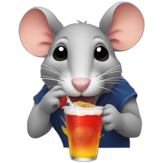 rat sipping redbull emoji