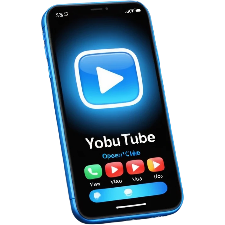 Phone on YouTube app  open showing video with view count emoji