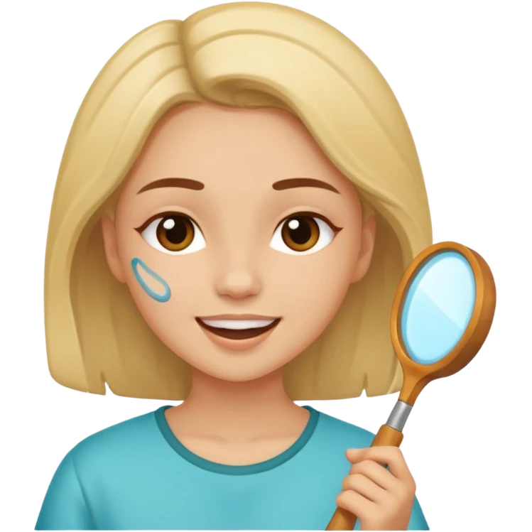 girl doing her guasha emoji