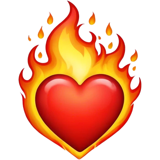 Flaming heart emoji
