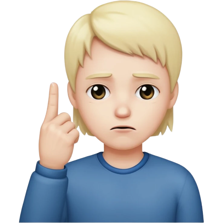 Sad face middle finger emoji