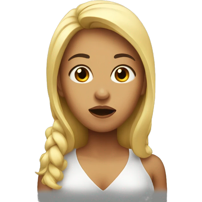 woman shhh emoji