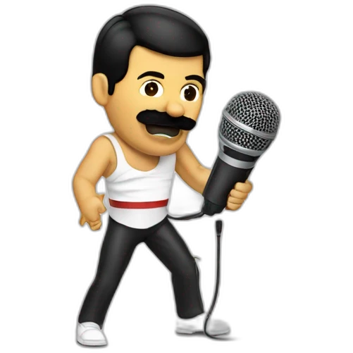 Freddie Mercury With the microfone emoji