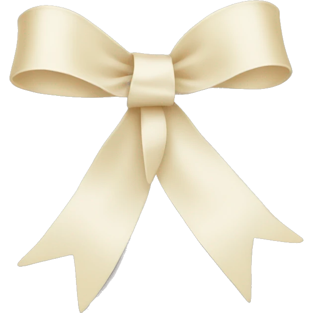 Cream ribbon  emoji