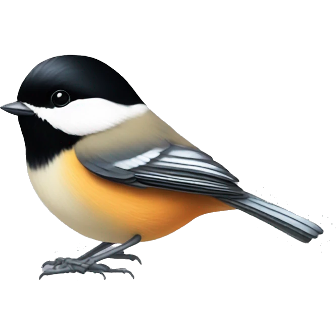 Colorful chickadee emoji