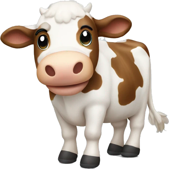 Cow stuffed animal emoji
