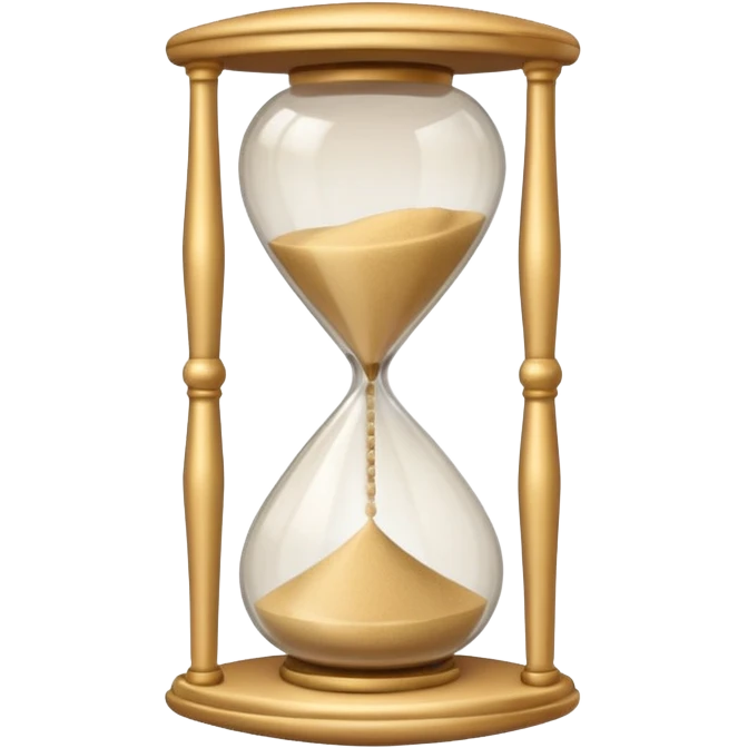 simple minimalist sand-clock emoji