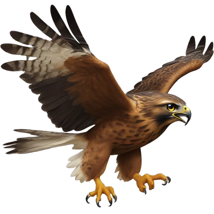 Hawk holding cat emoji