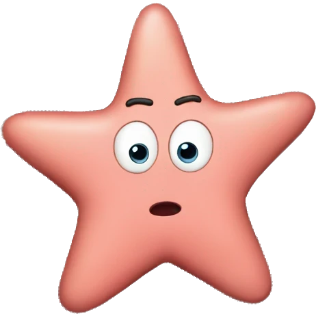 patrick star falling in hole emoji