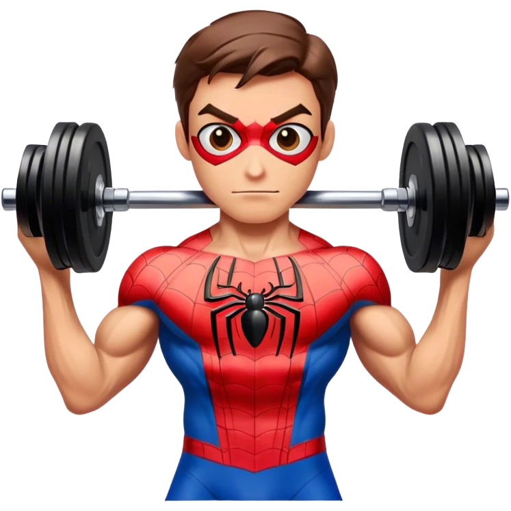 ￼ Spider-Man, lifting weights emoji