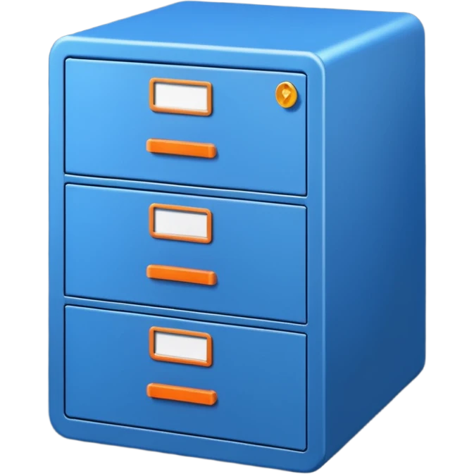 Blue and orange filing cabinet  emoji
