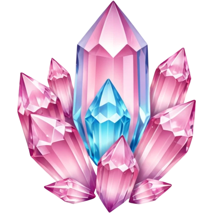 light pastel pink fairy girly aestetic items, crystals, magic  emoji