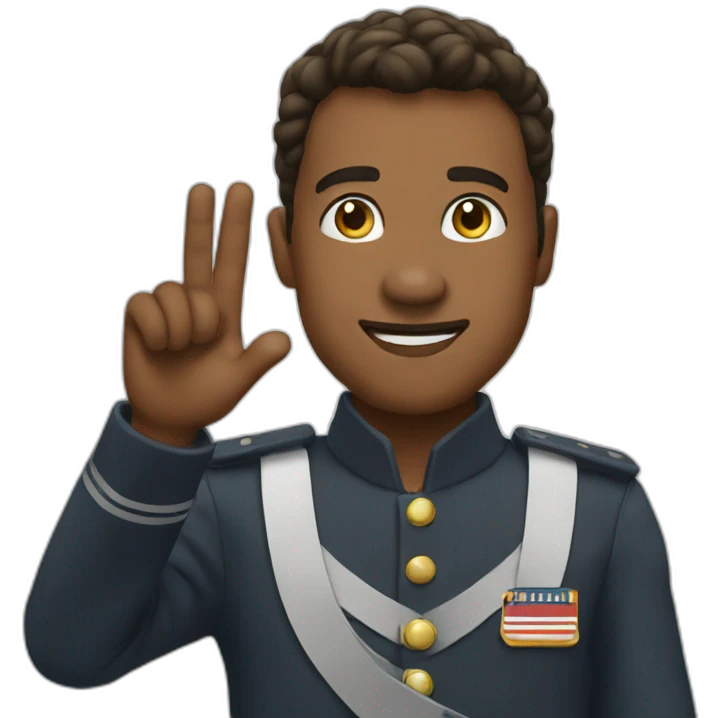 Moustage salute emoji