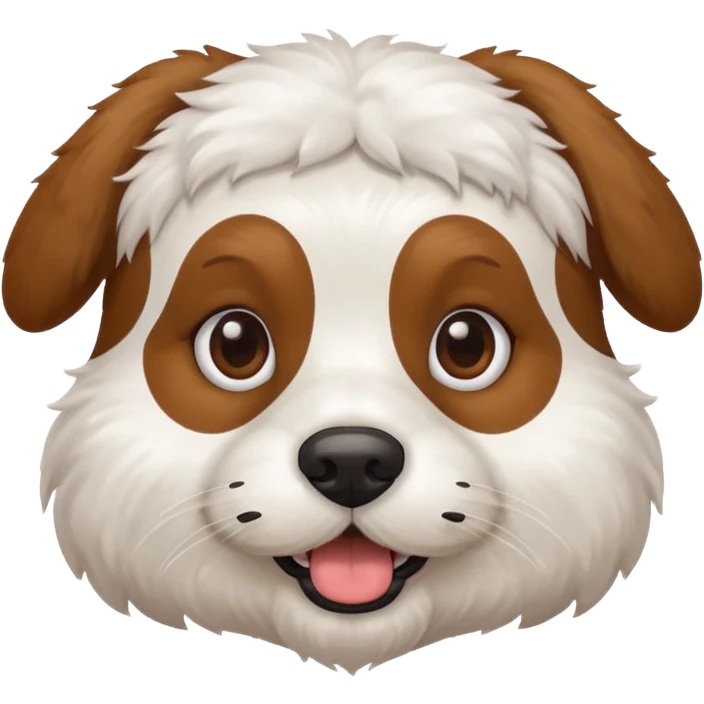 dog with mustached emoji