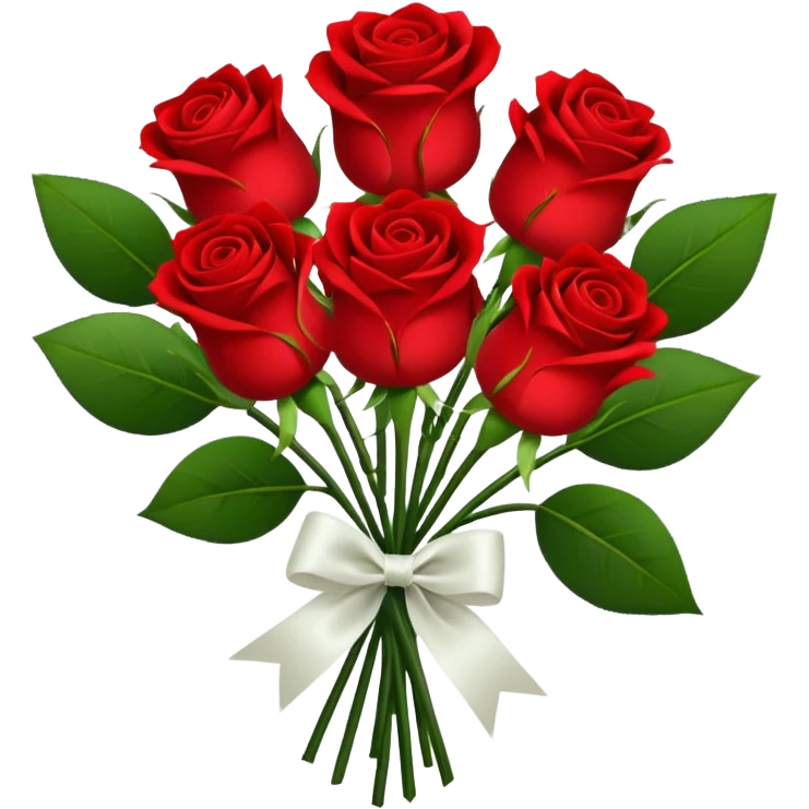 bouquet of 5 roses emoji