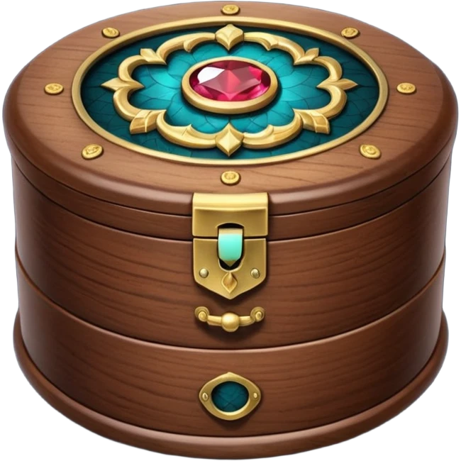  драгоценная шкатулка круглая для украшений emoji