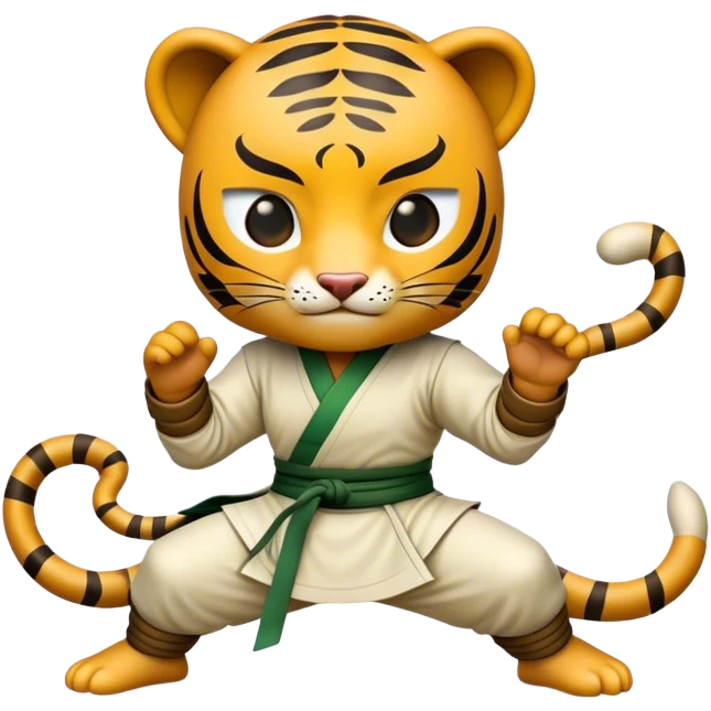 Cinematic Realistic Crouching Tiger, Hidden Dragon Pop Culture Emoji, showcasing a mystical portrayal of ancient martial arts rendered with dynamic textures and epic lighting. emoji