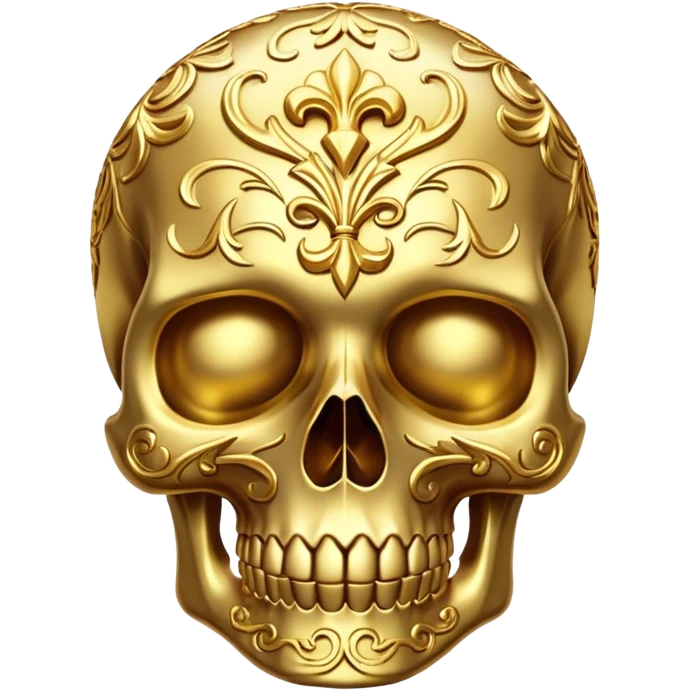 skull in gold emoji