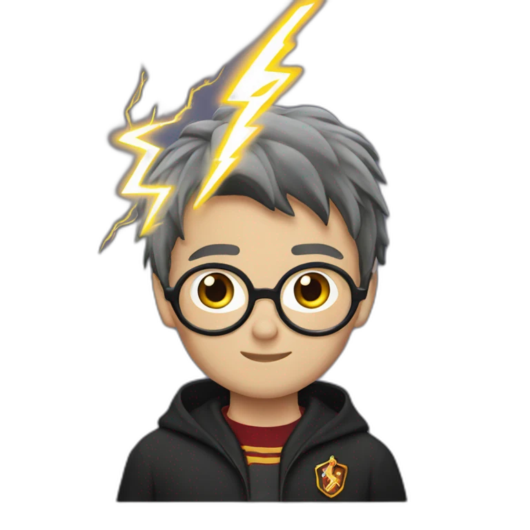 Harry potter with lightning scar emoji